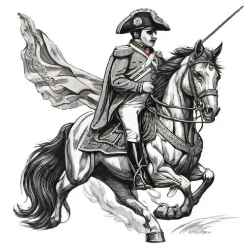 Napoleon Rides A Horse
