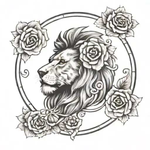 Lion Clock Rose