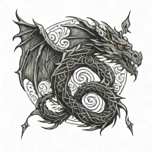 Dragon Scandinavian Runes