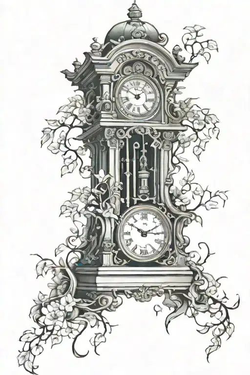 Grandfather Clock Growing Roots