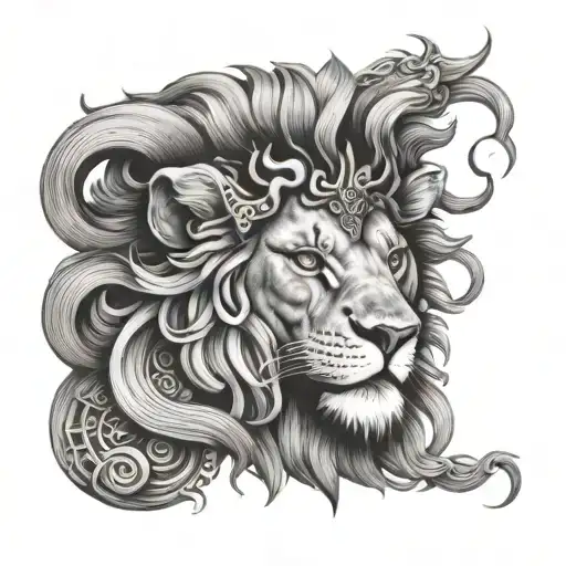 Lion Medusa Face