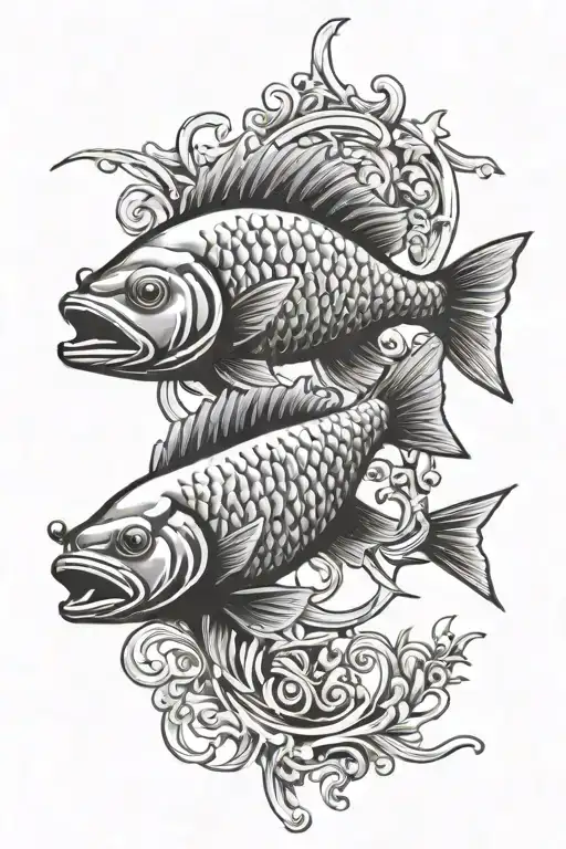 Fish And Family Crest