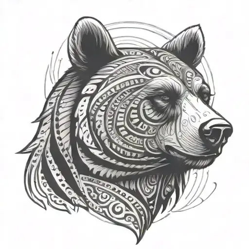 Totem Bear Head And Shadows