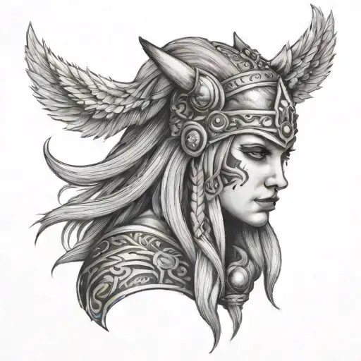 Viking Female With Wolf Headdress