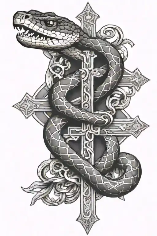 Snake Around The Cross