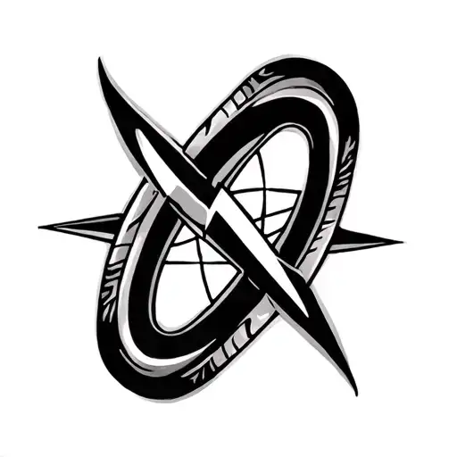 Compass With Infinity Symbol