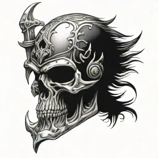 Vicking Warrior Battle Skull