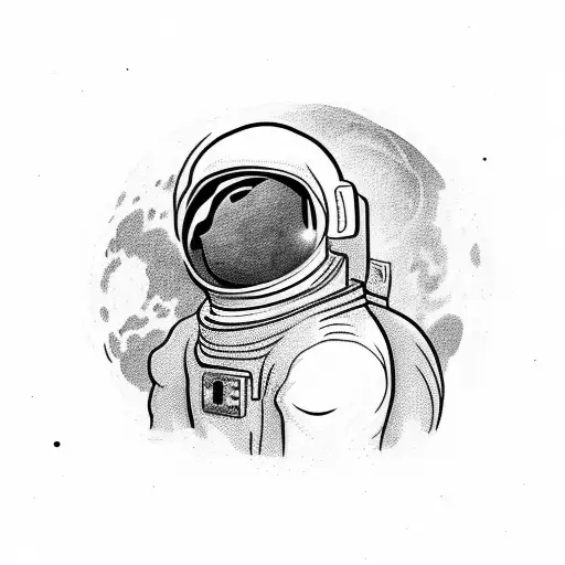 Astronaut Sit On The Moon