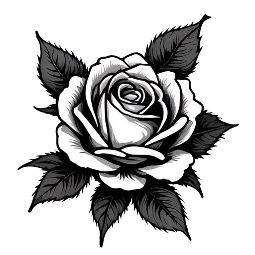 Rose Bud With Chinese Love Symbol