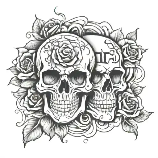 Skull Roses Watch Hate Love