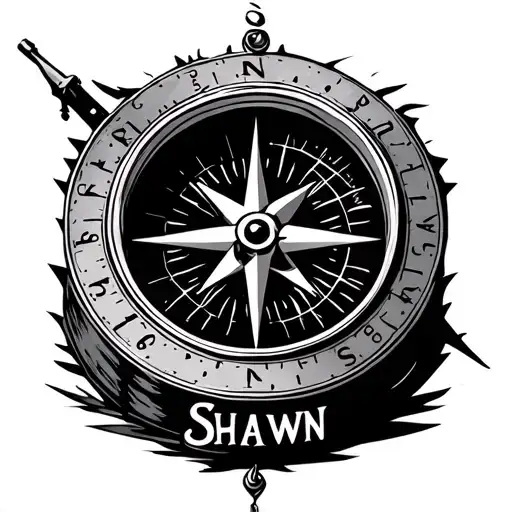 Compass With Shawn Written Inside