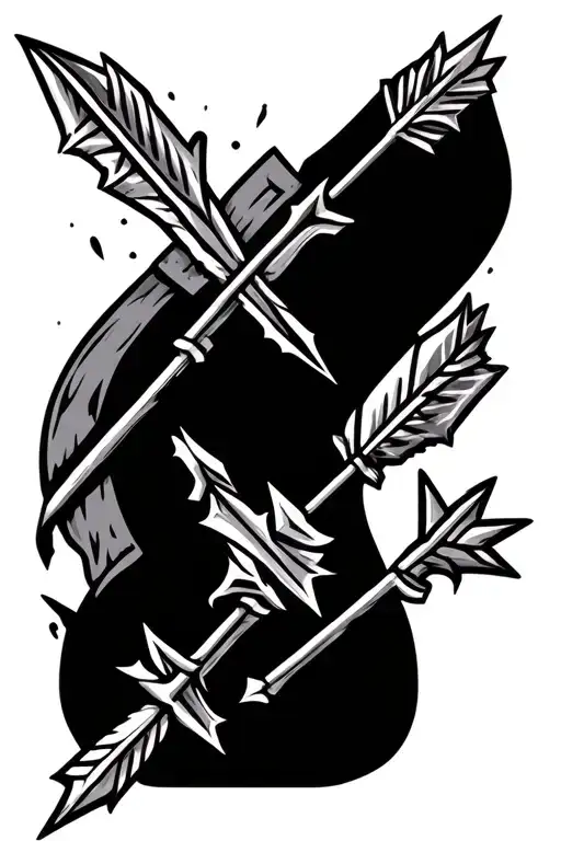 3 Western Arrows With Xxi On Thigh