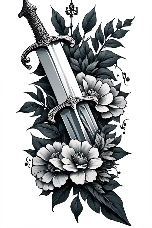 Sword And Floral