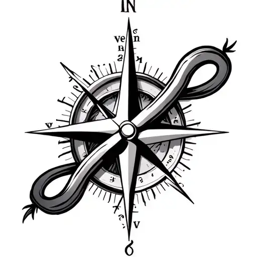 Compass With Infinity Symbol