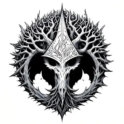 Yggdrasil With Helm Of Awe Inspiring