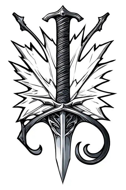 Sword Inspired By The Canadian Armed Force Logo Morphing