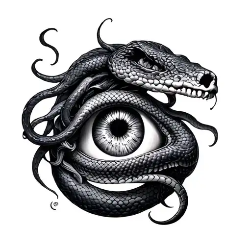 Medusa Head Snake Out Eye
