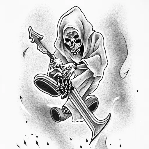Grim Reaper On Skate