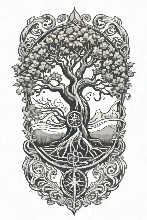 Tree Of Life With Anchor