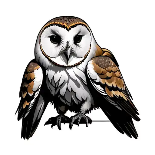 Barn Owl For Men Sitting