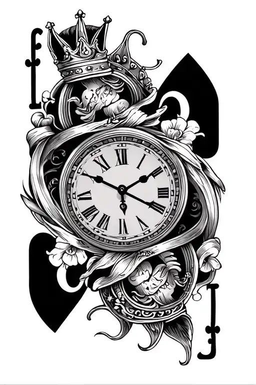Clock And King Of Hearts