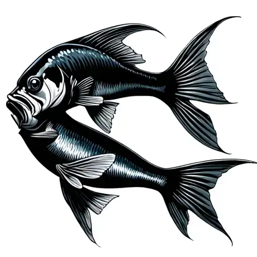 Ocean With Fish Jumping