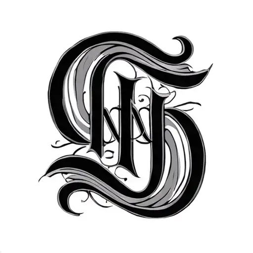 Script Letters Overlapping G M P