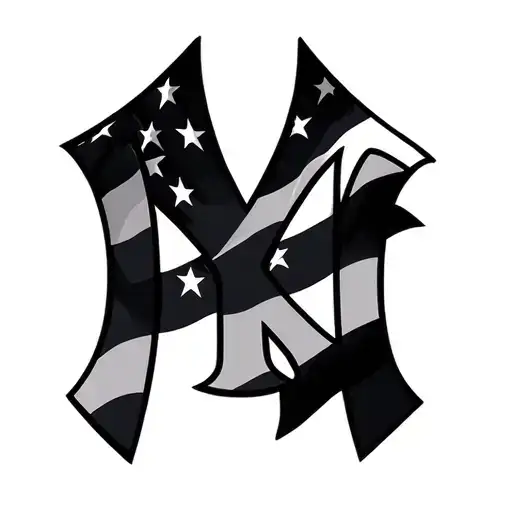 New York Yankees Logo With American Flag
