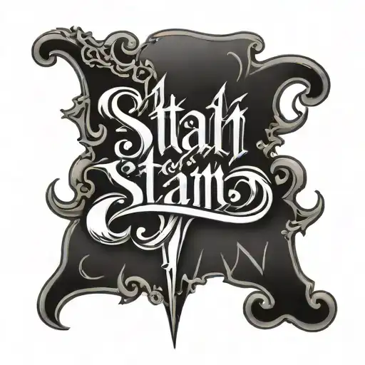 The Name Stan In Gothic Font