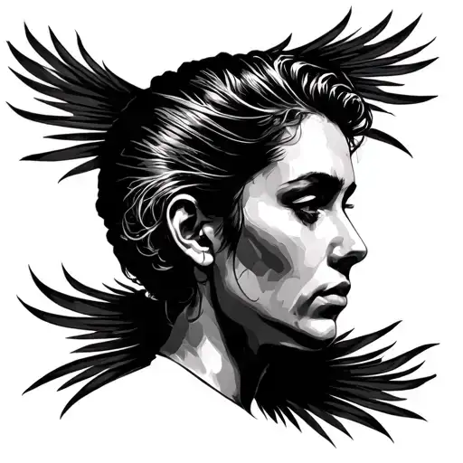 Self Portrait Of Me Ful Back Reverse Negative Space