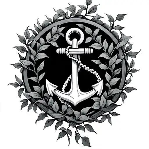 Vines In A Circle That Attach To An Anchor