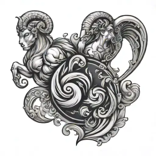 Aries Aquarius Virgo Emblem