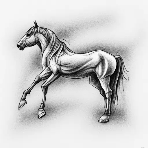 A Horse Standing On 2 Limbs While Wearing A Trenchcoat