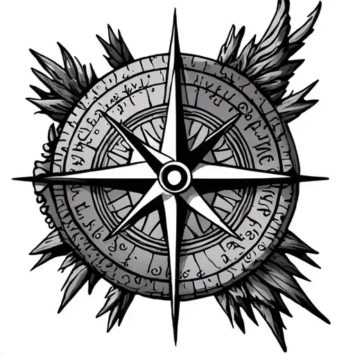 Anckor And Compass Rose