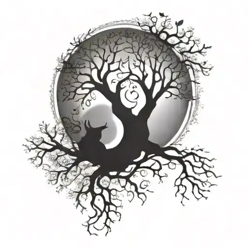 Best Friends Tree Of Life With Sun And Moon