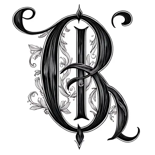 Generate A Fine Line Tattoo Of Script Letters G M And P