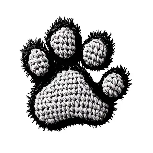 Crochet Dog Paw