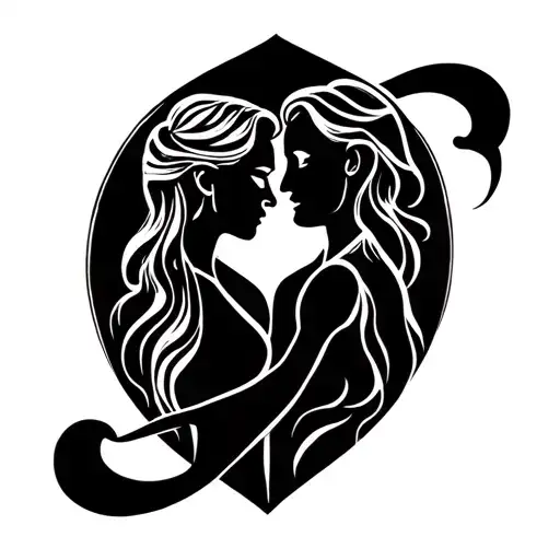 Couples Tattoo Design Representing Eternal Love And Commitment