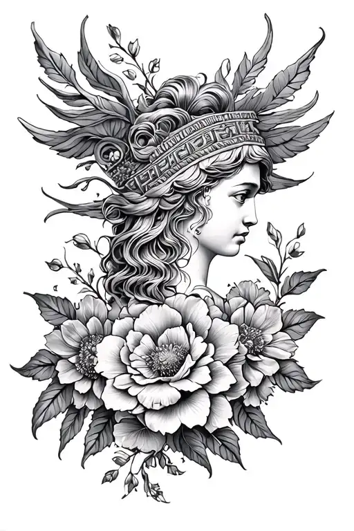 Floral And Greek Mythology Filler