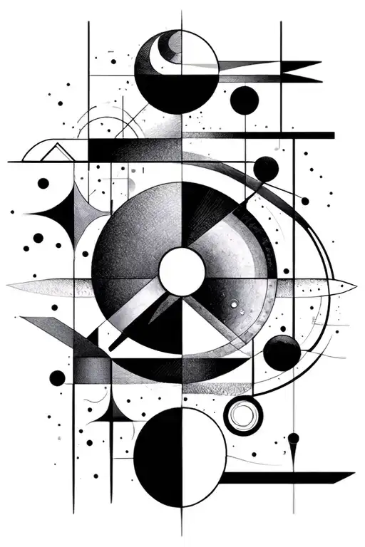 Steampunk Geometric Kandinsky Abstract