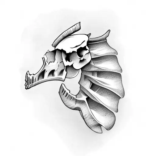 Horse Skull Mushrooms Ferns