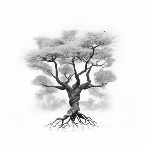 Brazilian Tree With Roots Above Ground