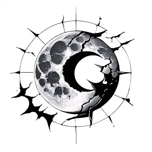 Broken Moon Down Middle