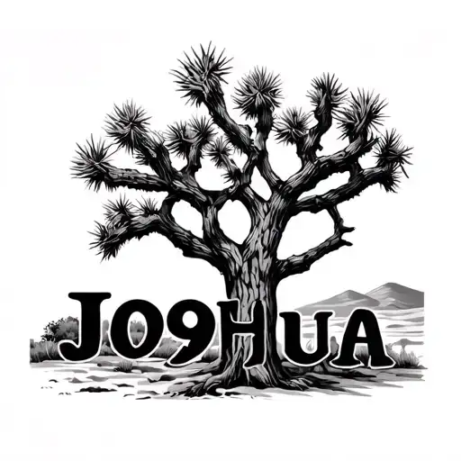 Joshua Tree And The Birth Year 1999 Written Vertically