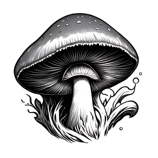 Simple Psychedelic Mushroom With Eye Inside