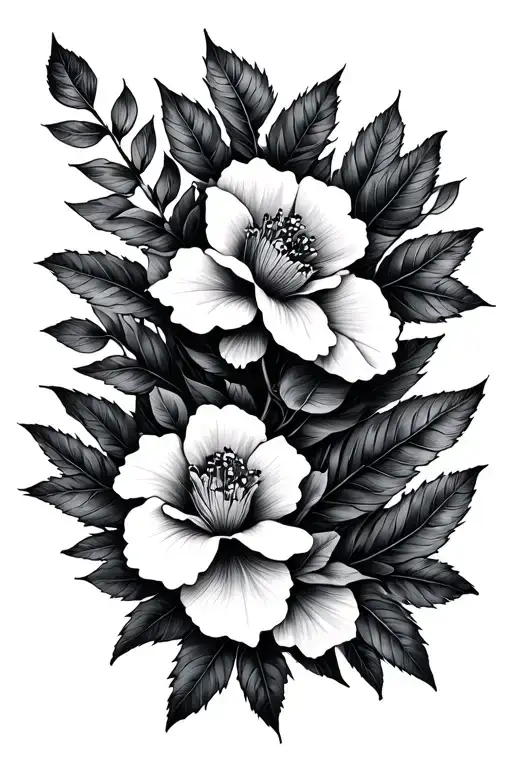 Song Lyrics Incorporated Into Leaves And Floral