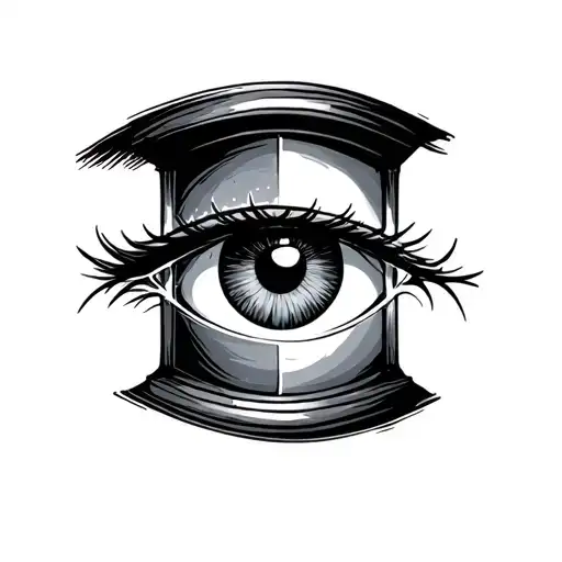 All Seeing Eye With Hourglass