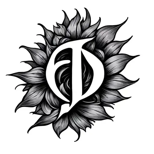 Son's Initial Within A Heat For Men