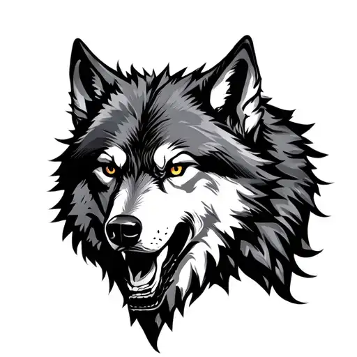 'Badass Wolf Head