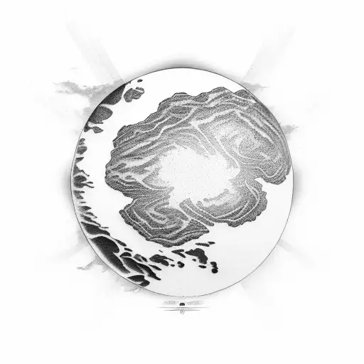 Atlas With Ocean Waves Background